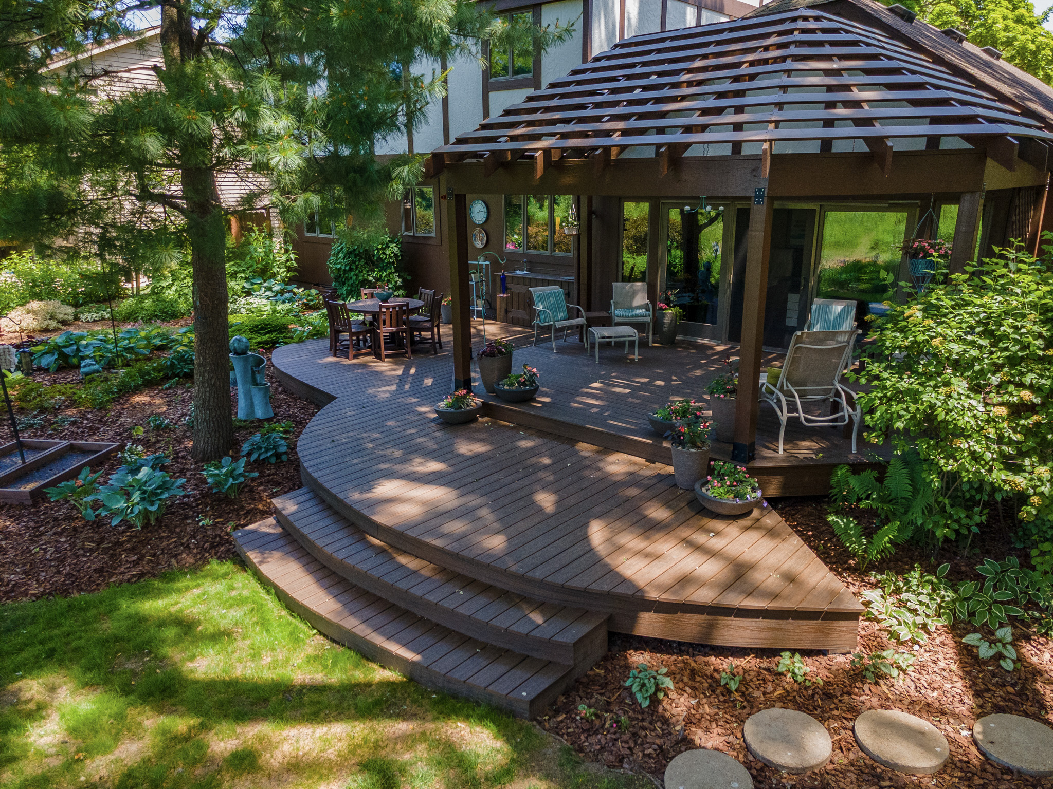 backyard gazebo and patio