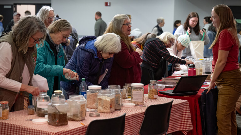 group of people at seed swap