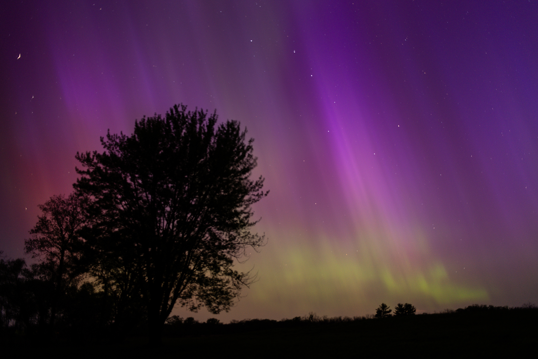 Northern lights over Fair Meadows