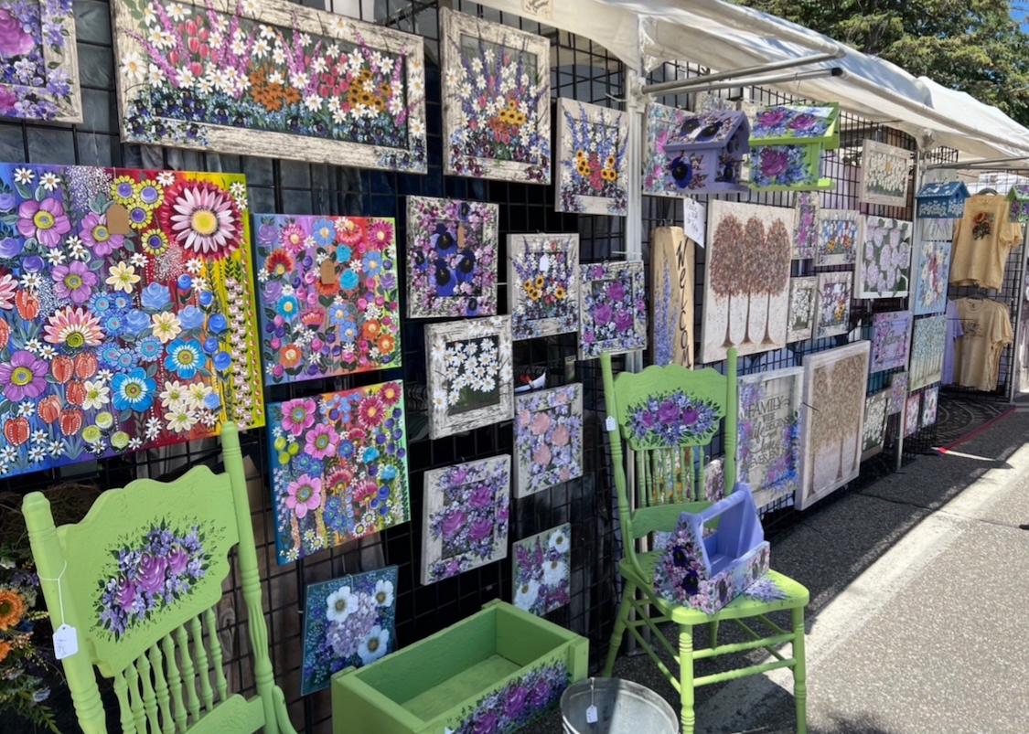 painted window display